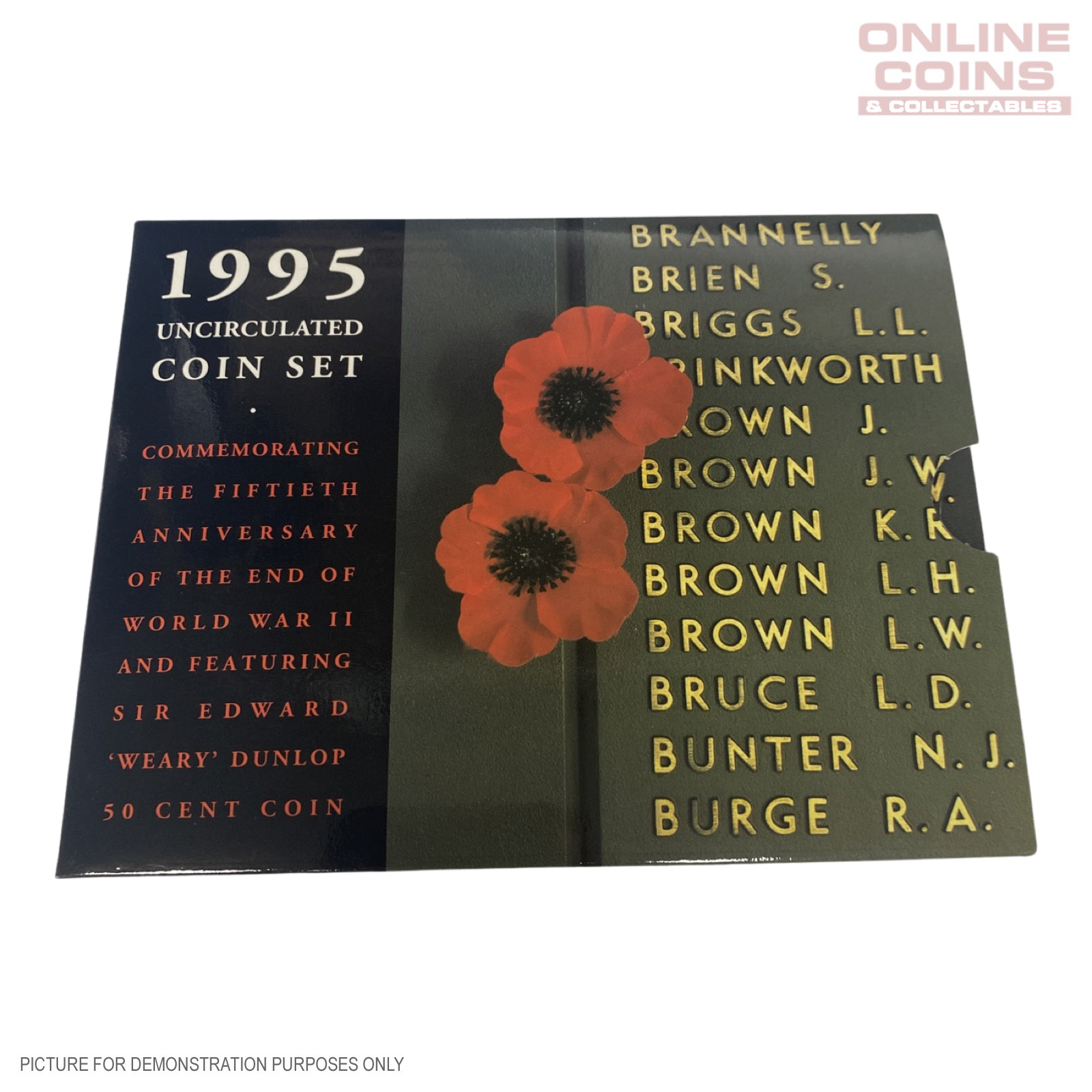 1995 Six Coin Uncirculated Year Set - 50th Anniversary End of WWII